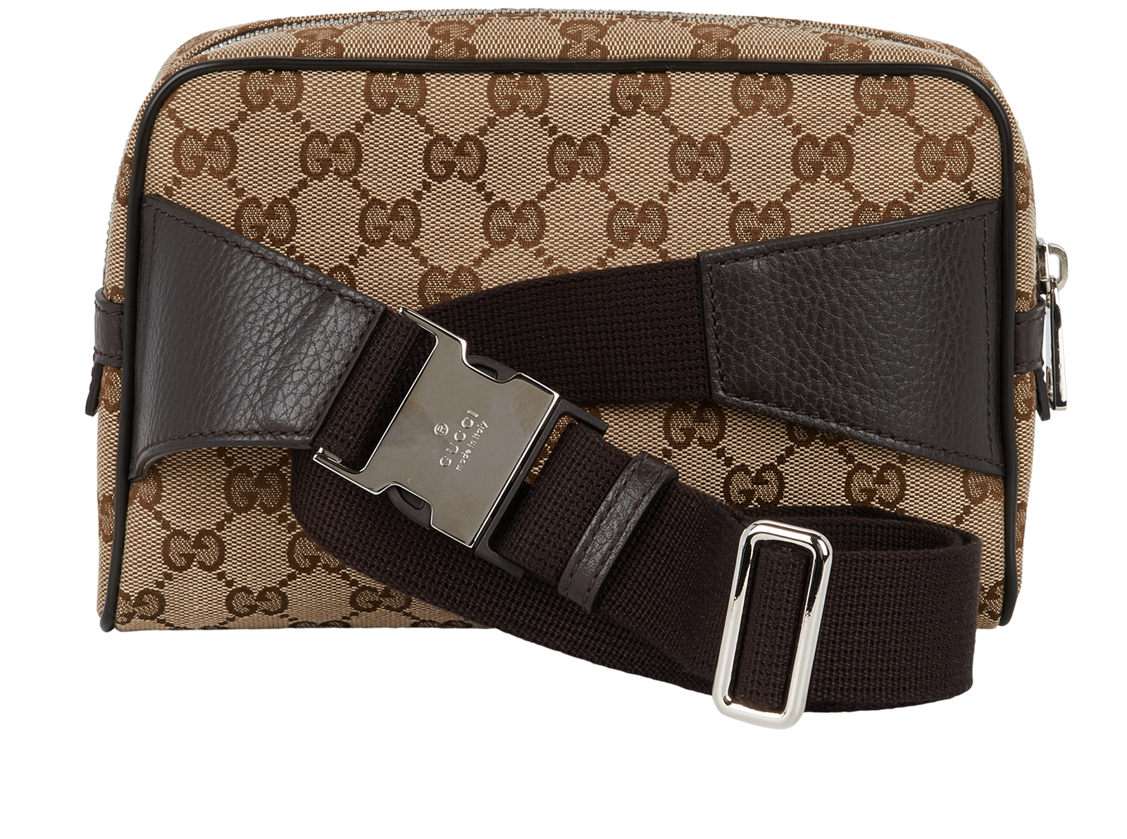 GG Belt Bag, &pound;490, Handbags, Beige, Canvas, Back view